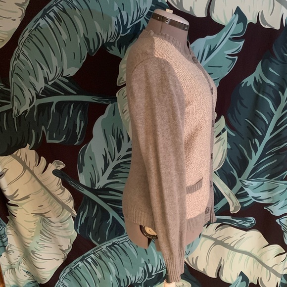 Grey heather colour block cardigan - Picture 4 of 7